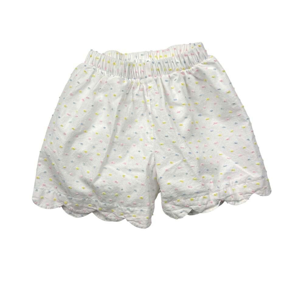 Cecil & Lou White Scalloped Shorts, Girls 6